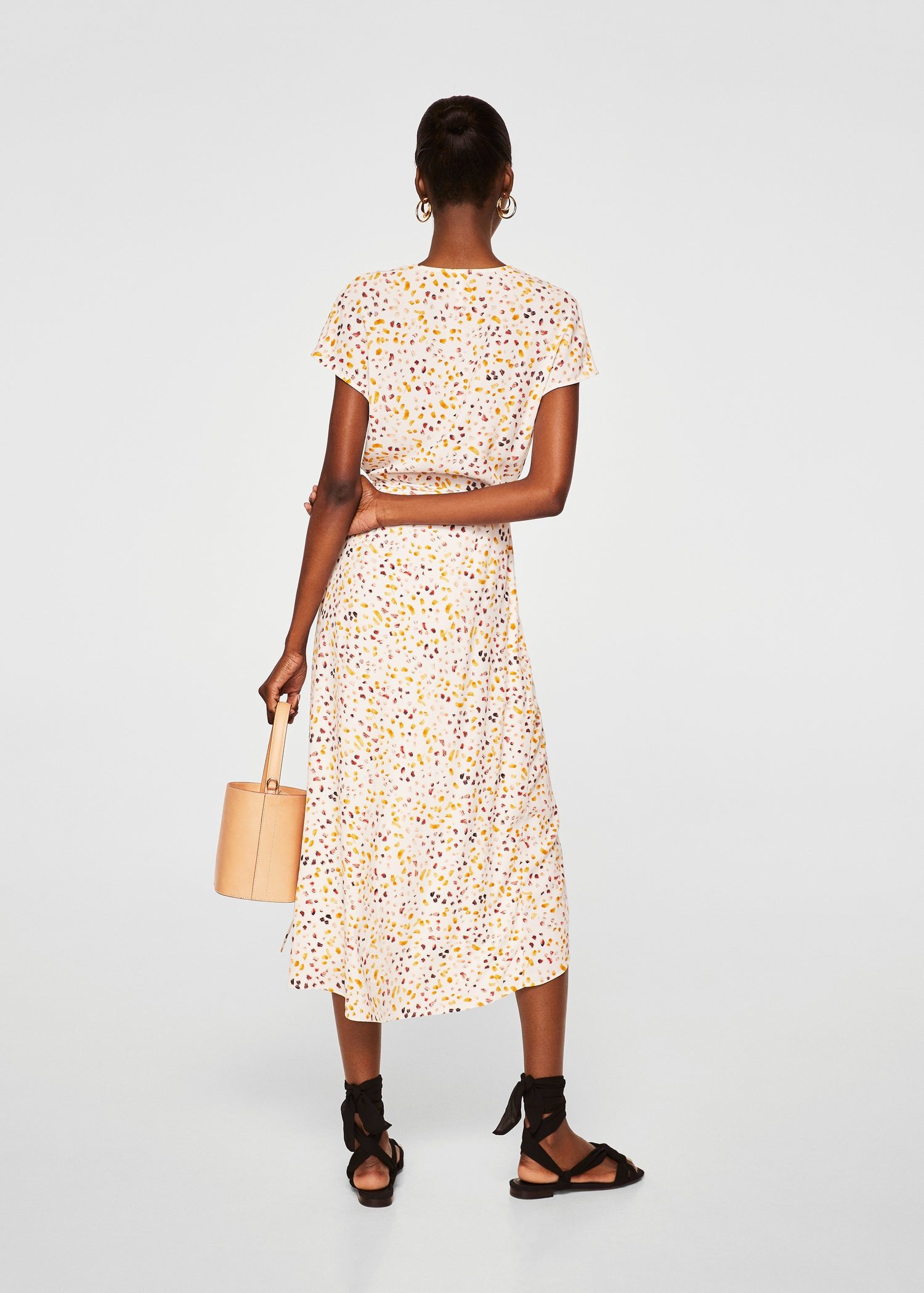 Asymmetrical satin dress - Image 2